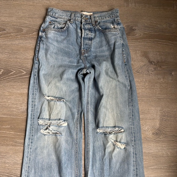 GRLFRND Brooklyn High Rise Straight IN LOST PALMS 25 - Picture 5 of 14